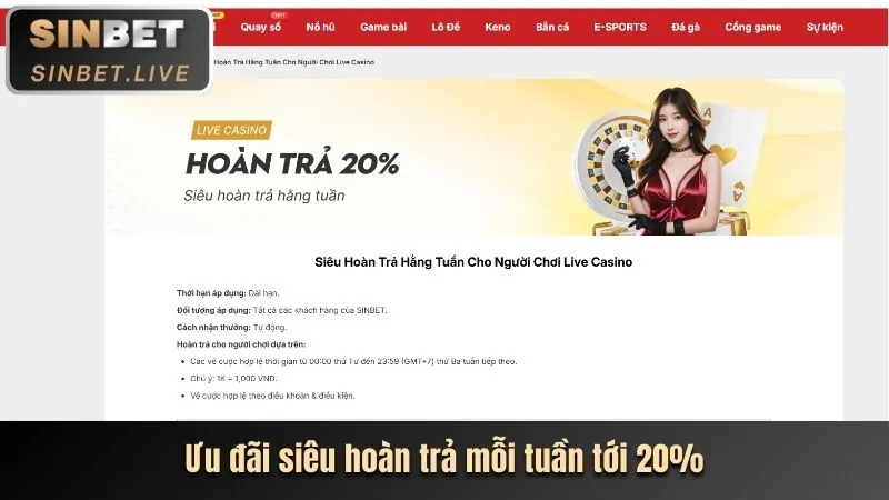 Hoàn trả bắn cá hàng tuần Happy8